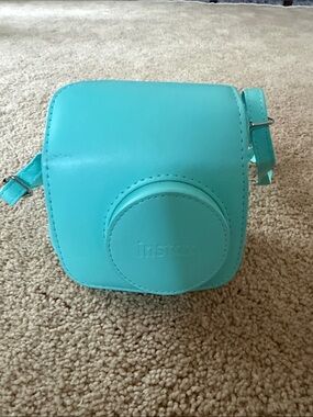 Instax Turquoise Faux Leather Camera Case